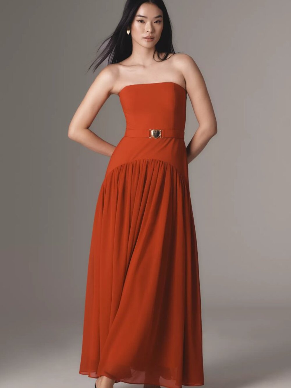 Anthropologie Hutch strapless heart dress